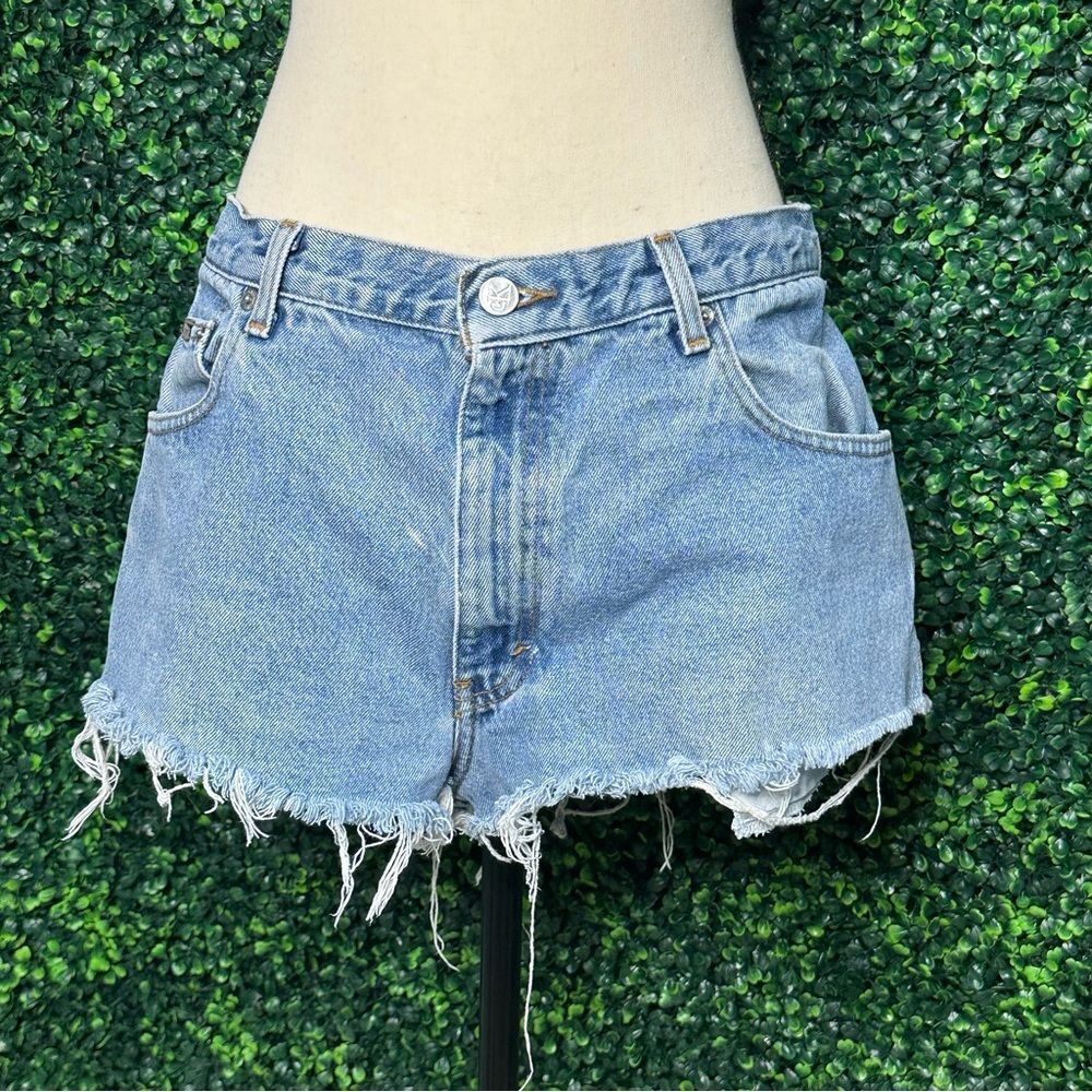Vtg 90s Calvin Klein Denim Cut Off Daisy Jeans Dukes Shorts Sz 34